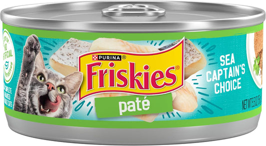 Purina Friskies Wet Cat Food Pate, Sea Captain's Choice - (Pack of 24) 5.5 oz. Cans