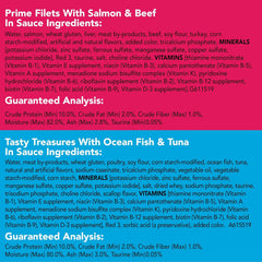 Purina Friskies Wet Cat Food Variety Pack Fish-A-Licious Extra Gravy, Prime Filets and Tasty Treasures - (Pack of 32) 5.5 oz. Cans