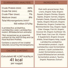 Primal Freeze Dried Raw Dog Food Nuggets, Pork, Complete & Balanced Meal, Also Use as Topper or Treat, Premium, Healthy, Grain Free, High Protein Raw Dog Food