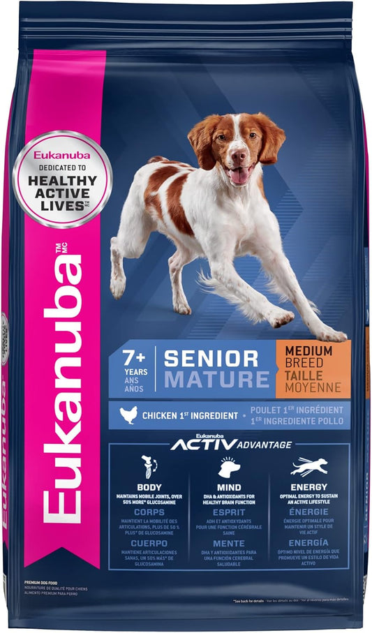 Eukanuba Senior Medium Breed Dry Dog Food, 30 lb