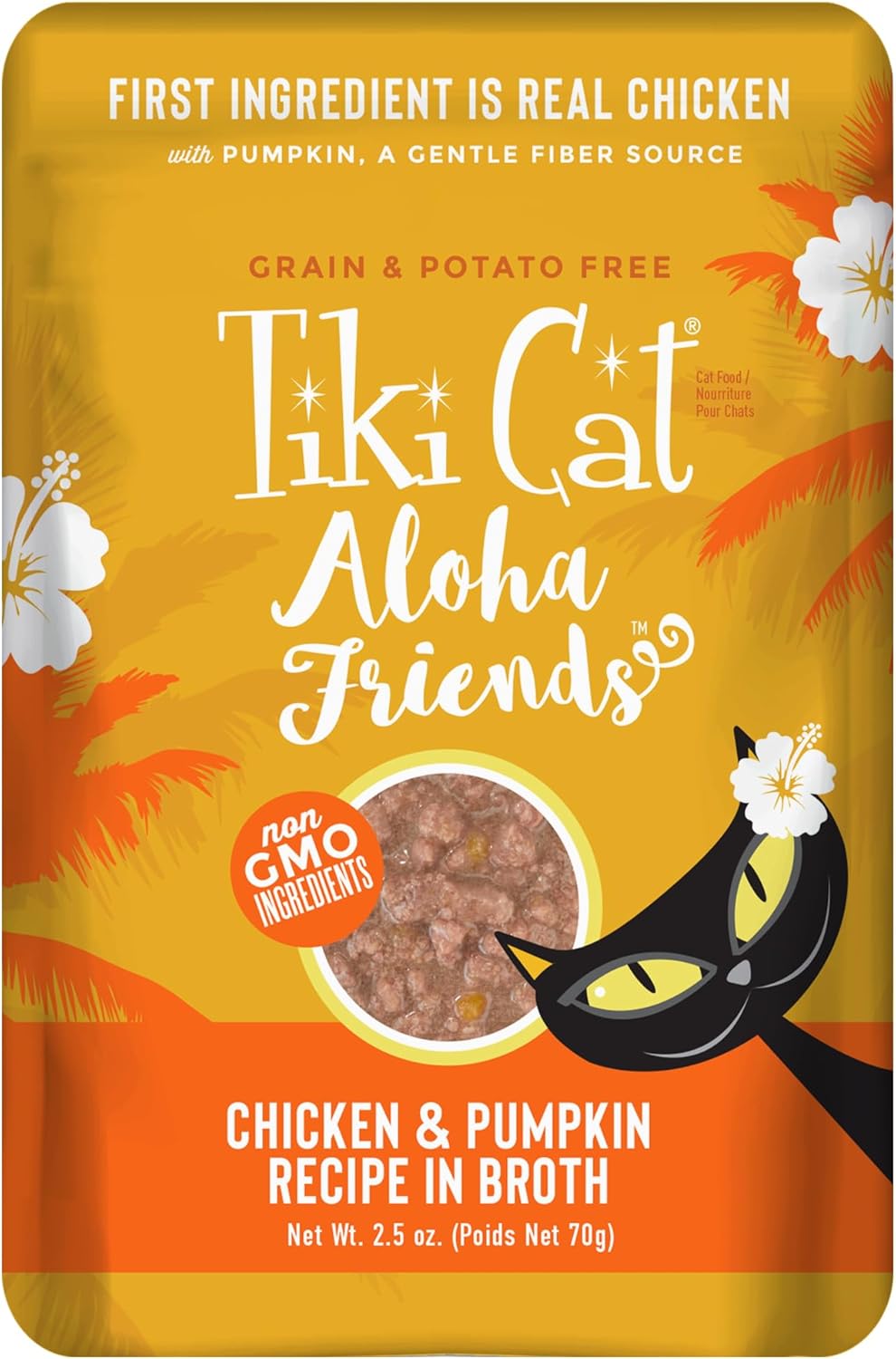 Tiki Cat Aloha Friends, Chicken & Pumpkin, Grain-Free & High Moisture, Wet Cat Food for All Life Stages