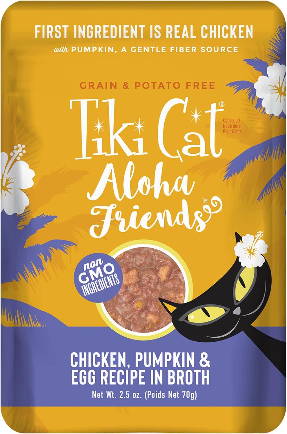 Tiki Cat Aloha Friends, Chicken, Pumpkin & Egg, Grain-Free & High Moisture, Wet Cat Food for All Life Stages