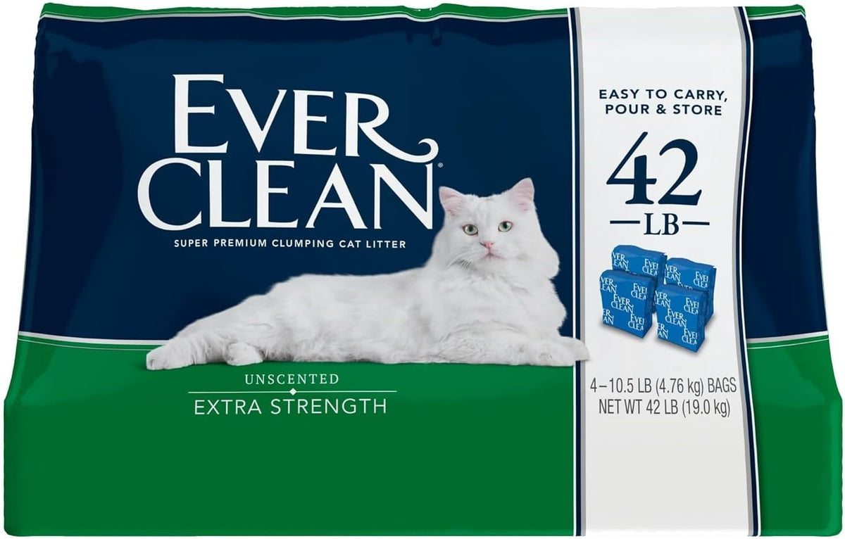 Ever Clean Extra Strength Clumping Unscented Cat Litter, 42 lbs.