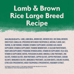 Natural Balance Limited Ingredient Large Breed Adult Dry Dog Food with Healthy Grains, Lamb & Brown Rice Recipe