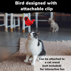 SPOT Song Birds Cat Toys - Touch Activated Singing Catnip Toy Mimics Real Bird Songs, Battery Operated Toy Satisfies Cat's Natural Urge to Hunt - One 5" Song Bird, Assorted Colors