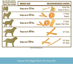Fieldcrest Farms Nothing to Hide Natural Rawhide Alternative Large 10'' Rolls for Dogs - 2 Pack (Beef)