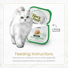 Purina Fancy Feast Gourmet Wet Cat Food Variety Pack, Petites Gravy Collection, break-apart tubs, 24 servings - (Pack of 12) 2.8 oz. Tubs