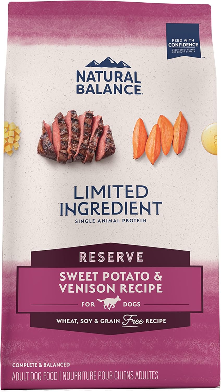 Natural Balance Limited Ingredient Adult Grain-Free Dry Dog Food, Reserve Sweet Potato & Venison Recipe