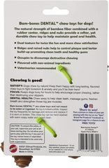 SPOT Bam-Bones Dental X-Bone - Made with Bamboo Fiber and a Massaging Rubber Center to Keep Teeth Clean, Durable Oral Care Dog Chew for Light Chewers & Teething Puppies Under 25lbs, 6in, Apple Flavor
