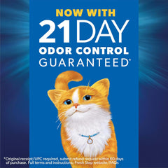 Fresh Step Clean Paws Cat Litter With Febreze Freshness With Febreze Gain Scent, Low-Tracking Clumping Litter With Guaranteed Odor Control, 22.5 lb. Box