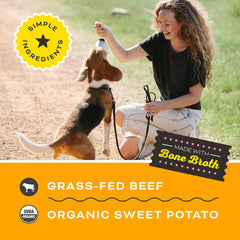 Primal Beef Jerky Dog Treats Made with Beef Bone Broth, FriendChips Matter Chewy Dog Treat