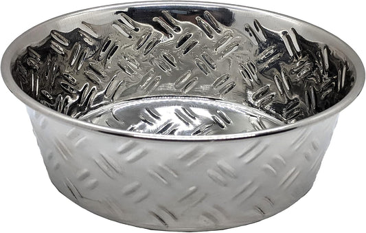 SPOT by Ethical Products - Non Slip Stainless Steel Dog Bowl Durable Dog Food and Water Pet Dish - Dishwasher Safe – Criss-Cross Style - Multiple Sizes - Puppy Bowl Dog Bowl Cat Dish