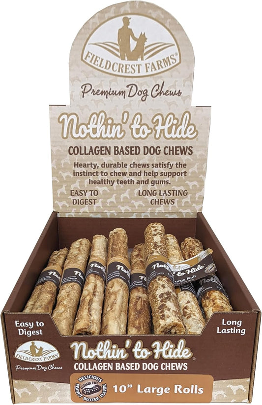 NOTHIN TO HIDE  LG ROLL 10" PEANUT BUTTER 24 CT