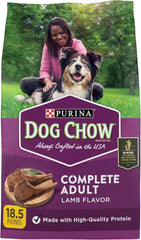 Purina Dog Chow Complete Adult Dry Dog Food Kibble with Lamb Flavor - 18.5 lb. Bag