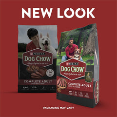 Purina Dog Chow Complete Adult Dry Dog Food Kibble Beef Flavor - 18.5 lb. Bag