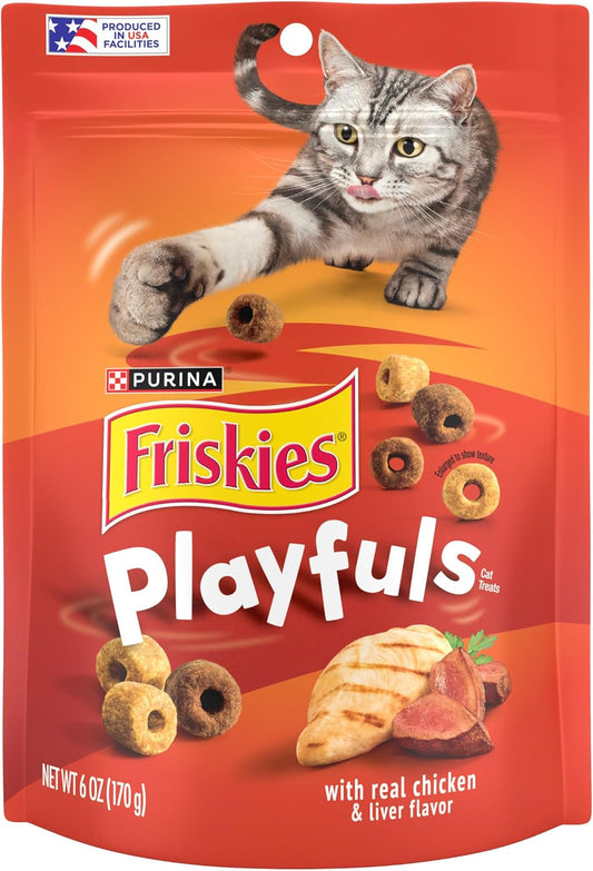 Purina Friskies Playfuls With Chicken and Liver Flavor Cat Treats -  6 oz. Pouches