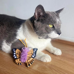 SPOT Love The Earth Butterfly Cat Toy - Eco Friendly Catnip Toy Made with Recycled Plastic Bottles, Soft, Plush, Bright Colored Classic Toy for Indoor Cats and Kittens - 4 inch, Assorted Colors