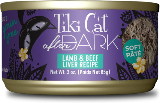 Tiki Cat After Dark Pâté, Lamb & Beef Liver, High-Protein and 100% Non-GMO Ingredients, Wet Cat Food for Adult Cats