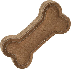 SPOT Dura-Fused Chunkies- Bone - All Natural Leather and Felt Dog Toy- Durable, Long Lasting, Extra Thick Dog Chew Toy for Aggressive Chewers, Great for Adult Dogs and Teething Puppies, 6in