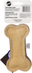 SPOT Dura-Fused Chunkies- Bone - All Natural Leather and Felt Dog Toy- Durable, Long Lasting, Extra Thick Dog Chew Toy for Aggressive Chewers, Great for Adult Dogs and Teething Puppies, 6in