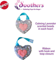 SPOT Soothers- On The Go Sachets- Separation Anxiety Toys for Dogs & Puppies, Scented with Calming Lavender Fragrance Beads to Safely Calm Pets During Travel and Vet Visits, 2pcs