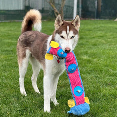 SPOT Snuffle Roll Puzzle Toy - Interactive Feeding Toy for Dogs, Provides Mental Stimulation, Roll-Up Toy, 3 Pockets to Hide Treats, Crinkle and 2 Squeakers - 25Inch Puzzle Toy, Style May Vary