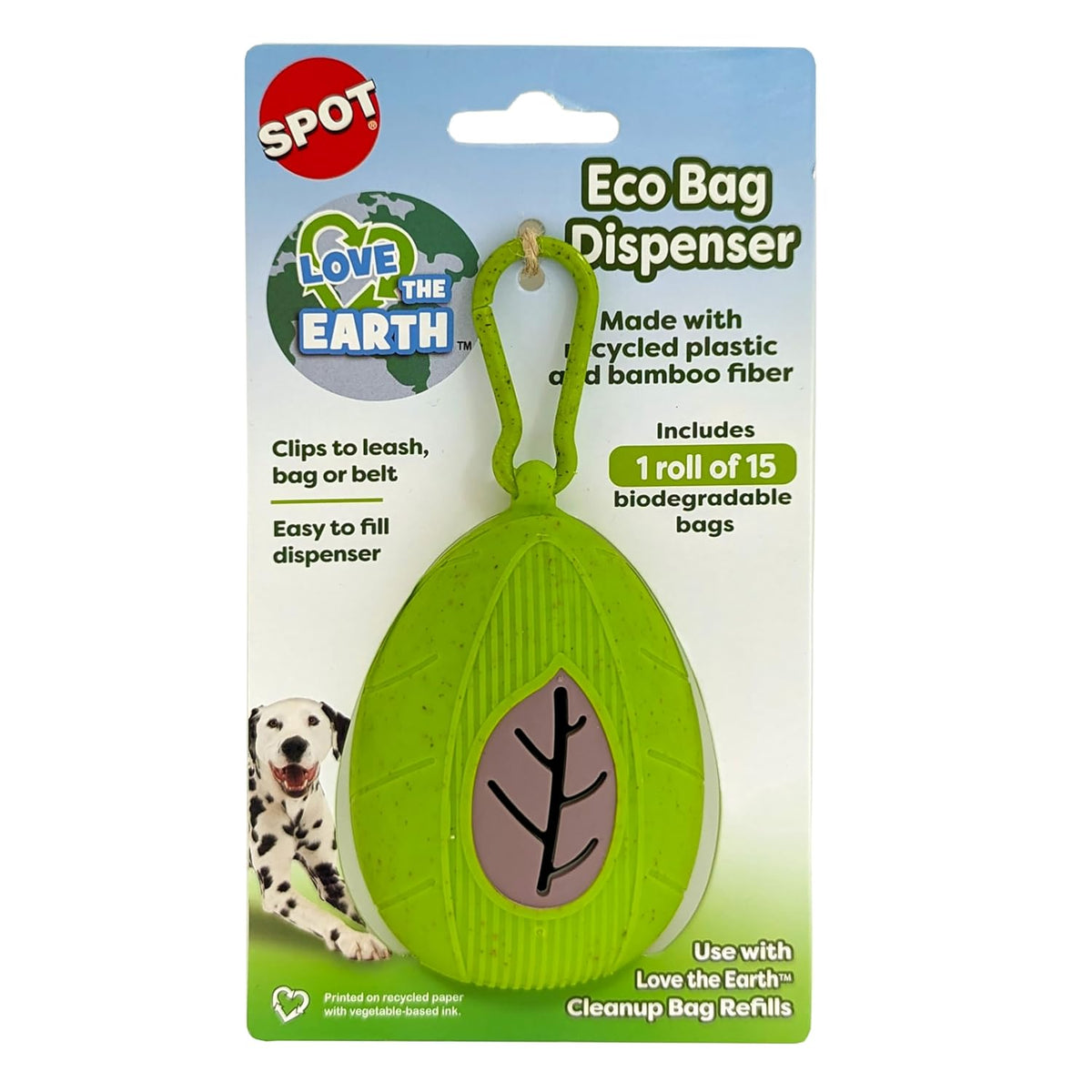 SPOT Love The Earth Eco Bag Dispenser for Dogs - 4"