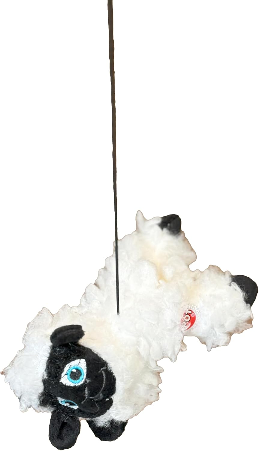 SPOT A-Door-Able Baa Baa Sheep Cat Toy - Hanging Lamb with Catnip/Silverine Blend, Soft Fleece, Attaches to Any Door Frame, Engages Cats' Natural Hunting Instincts for Hours of Play