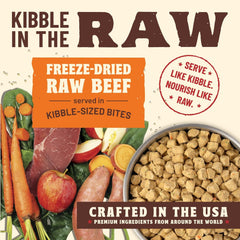 Primal Kibble in The Raw, Freeze Dried Dog Food, Beef, Scoop & Serve, Made with Raw Protein, Whole Ingredient Nutrition, Crafted in The USA, Dry Dog Food