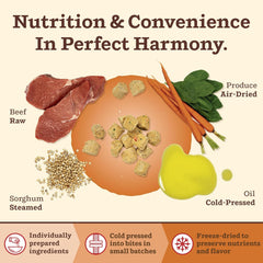 Primal Kibble in The Raw, Freeze Dried Dog Food, Beef, Scoop & Serve, Made with Raw Protein, Whole Ingredient Nutrition, Crafted in The USA, Dry Dog Food