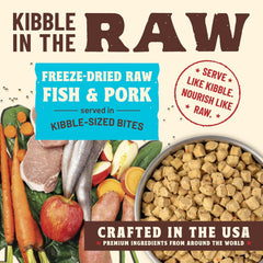Primal Kibble in The Raw, Freeze Dried Dog Food, Fish & Pork, Scoop & Serve, Made with Raw Protein, Whole Ingredient Nutrition, Crafted in The USA, Dry Dog Food