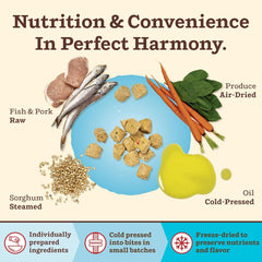 Primal Kibble in The Raw, Freeze Dried Dog Food, Fish & Pork, Scoop & Serve, Made with Raw Protein, Whole Ingredient Nutrition, Crafted in The USA, Dry Dog Food