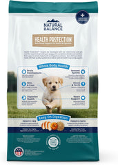Natural Balance Health Protection Puppy Dry Dog Food – Whole Body Health, Easy on Digestion Dog Food Made with Chicken, Brown Rice & Pumpkin for Puppies - 12lbs.