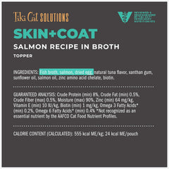 Tiki Cat Solutions Topper Multipack, Skin Coat, Salmon Recipe in Broth