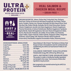 Natural Balance Ultra Protein Plus Dry Cat Food, Skin & Coat and Digestive Health, Real Salmon & Chicken Meal Recipe, 2.5 lbs.