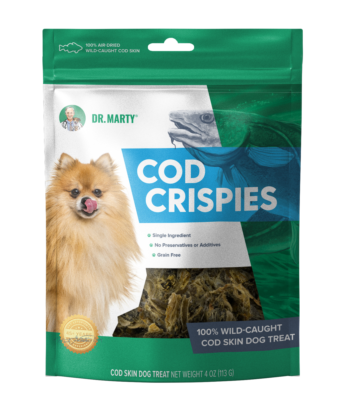 Dr. Marty's Cod Cracklers Dog Treat 4 oz