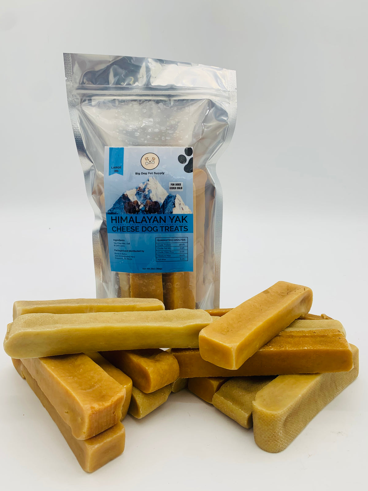 Big Dog Pet Supply Himalayan Yak Cheese Dog Treat-Large