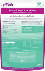 Health Extension Grain Free Salmon & Sweet Potato Dry Dog Food (10 lb / 4.54 kg) - Whole Foods Ingredients Formula with Omega 3 & Antioxidants for All Life Stages Dogs
