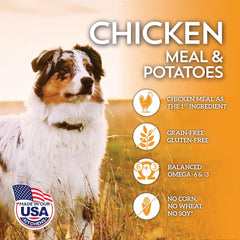 Wholesomes Grain Free Dry Dog Food Chicken Meal & Potatoes, 1ea/35 lb