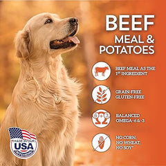 Wholesomes Grain Free Dry Dog Food Beef Meal & Potatoes, 1ea/35 lb