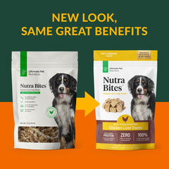 ULTIMATE PET NUTRITION Nutra Bites Freeze Dried Raw Single Ingredient Training Treats Food Topper for Dogs, 4 Ounces, Chicken Liver