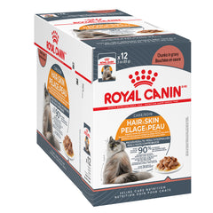 Royal Canin® Feline Care Nutrition™ Hair & Skin Care Chunks in Gravy Pouch Cat Food, 3 oz, 12-pack