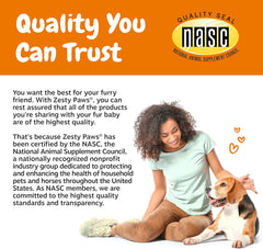 Zesty Paws Omega 3 Alaskan Fish Oil Chew Treats for Dogs - with AlaskOmega for EPA & DHA Fatty Acids - Hip & Joint Support + Skin & Coat Chicken Flavor (90 Soft Chews)