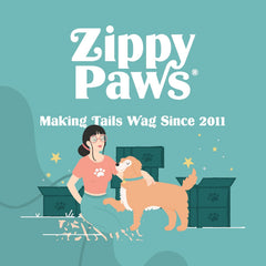 ZippyPaws Squeakie Crawler- No Stuffing Dog Toy to Keep Them Busy, for Small, Medium, & Large Dogs, Squeaky Pet Toy for Boredom, Unstuffed Chew Toy, Soft Plush Puppy Products, Betsey the Ladybug- 10"