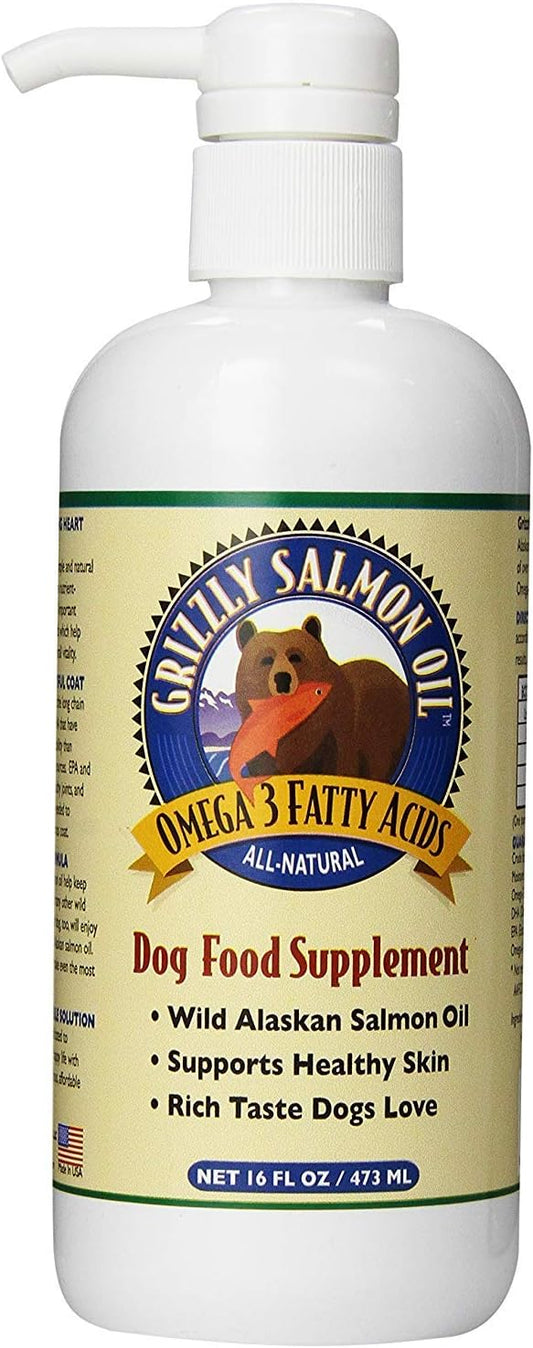 Grizzly® Wild Alaskan Salmon Plus Dog Food Supplement 16 Oz