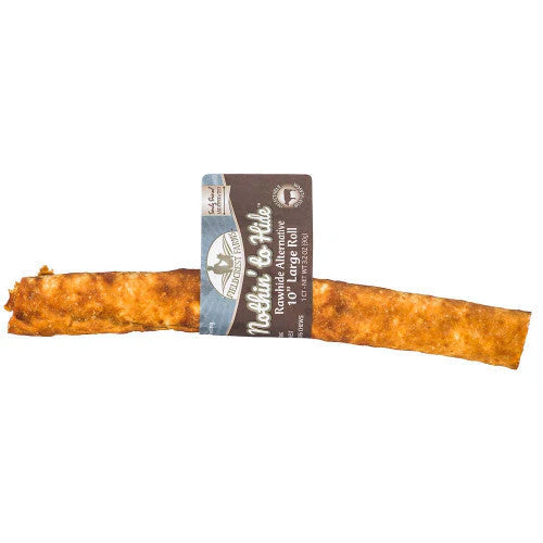 Fieldcrest Farms  Nothin' to Hide Beef Rolls, 10 Inch Large, Rawhide Alternative Dog Chews