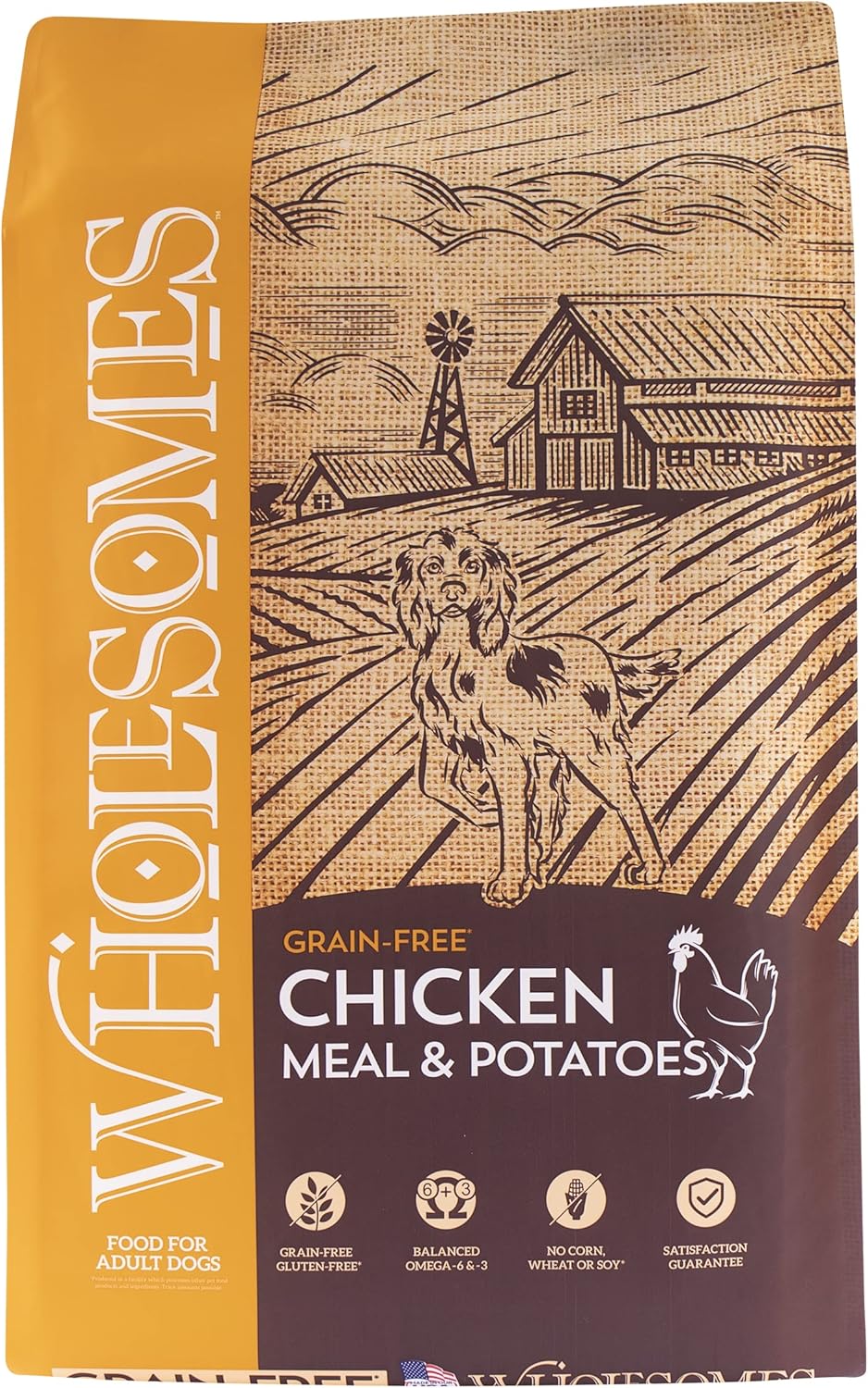 Wholesomes Grain Free Dry Dog Food Chicken Meal & Potatoes, 1ea/35 lb
