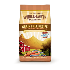 Whole Earth Farms Grain Free Recipe Salmon and Whitefish Dry Dog Food  4 lb