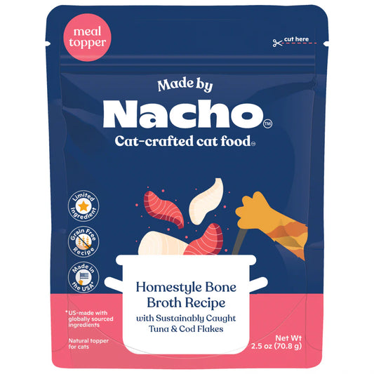 Made by Nacho Bone Broth with Tuna Flakes Wet Topper 24 / 2.5 oz