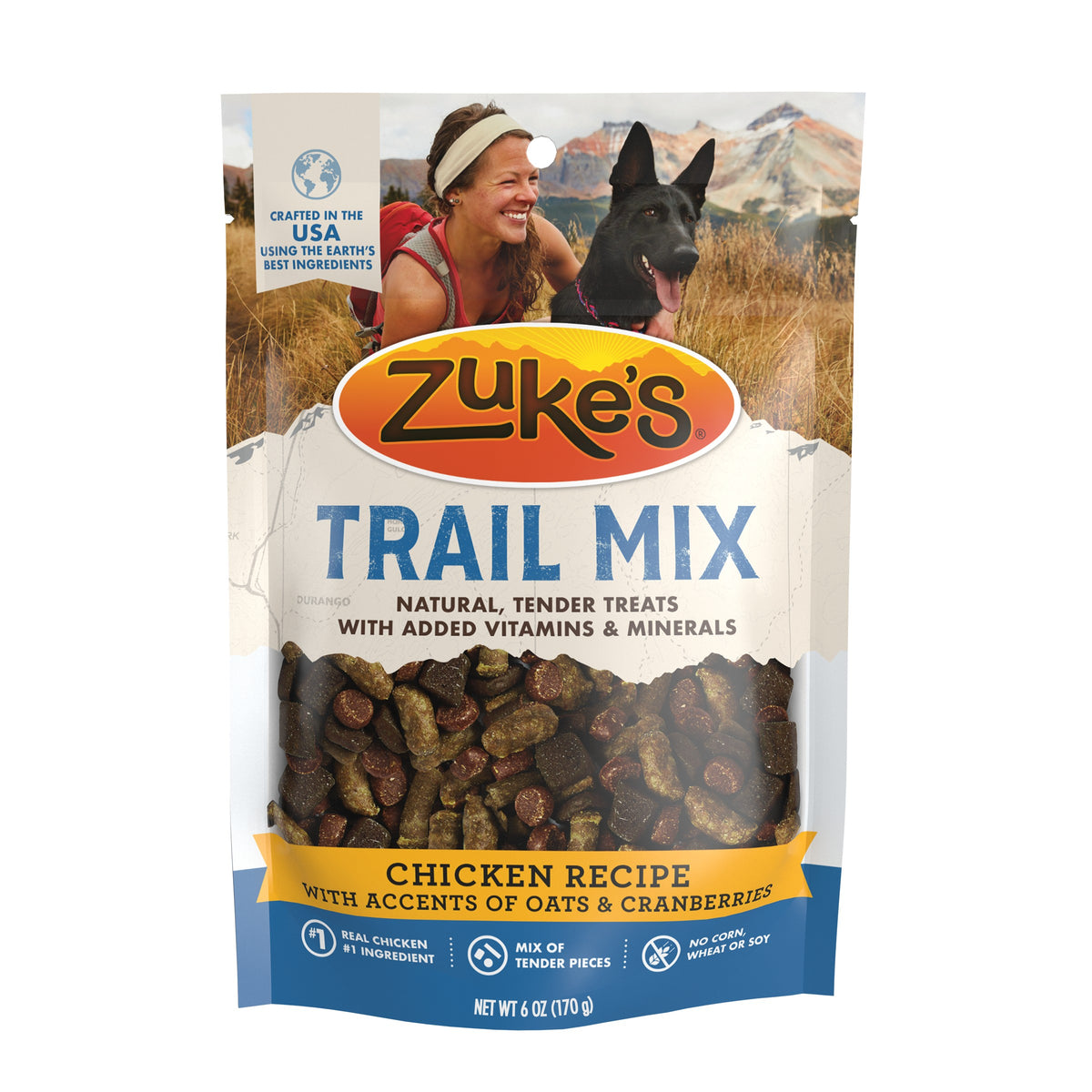 Zuke’s Trail Mix Pet Treats For Dogs of All Sizes, Soft Dog Treats With Real Chicken Recipe - 6 oz. Pouch